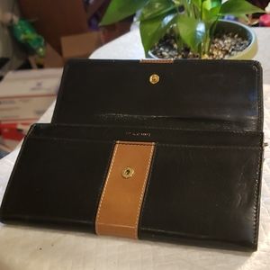 KATE SPADE BLACK AND BROWN WALLET
